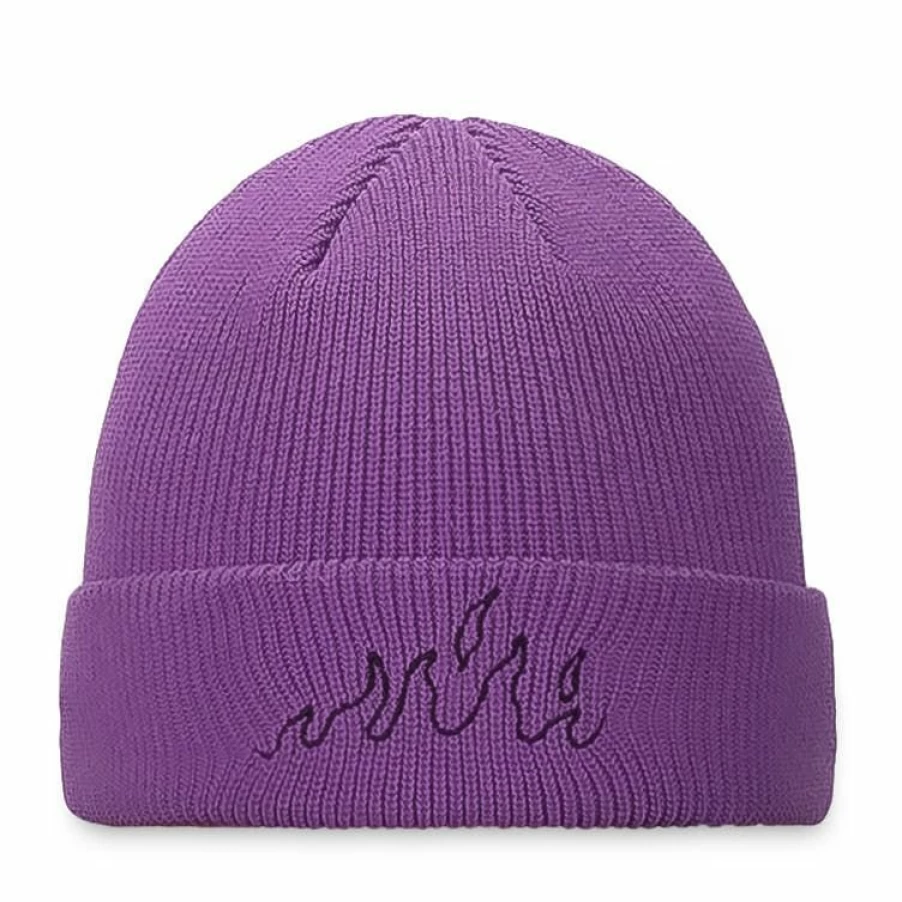 Grimey Snow Fox Purple Beanie - Winter Hat for Men & Women - Cozy Knit Fox Design - 2022 Collection