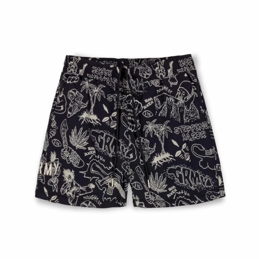 Grimey Black Toughest Short Pants for Men - Spring 2023 Collection