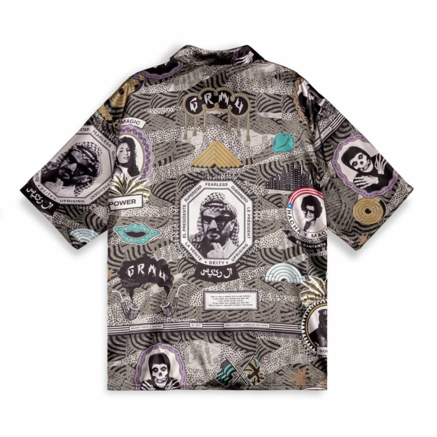 Grimey Supastar Green Satin Shirt - SS24 Limited Edition Fashion Men's Top