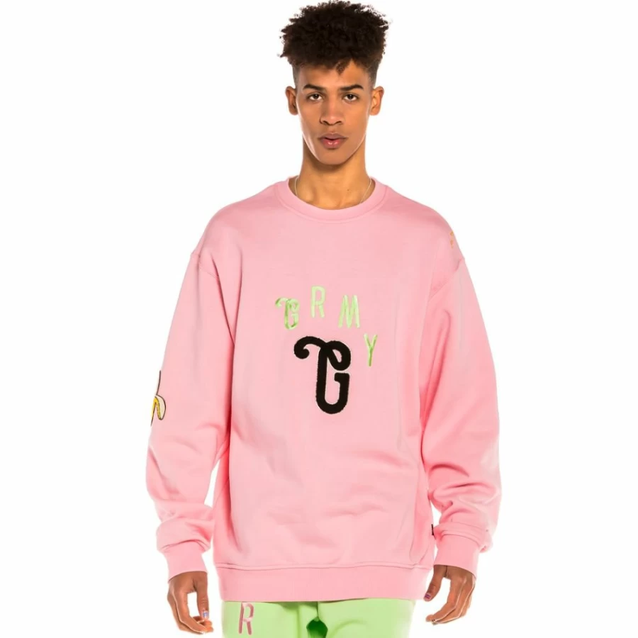 Grimey "Jungle Punch" Pink Crewneck Sweatshirt - Spring 2022 Collection