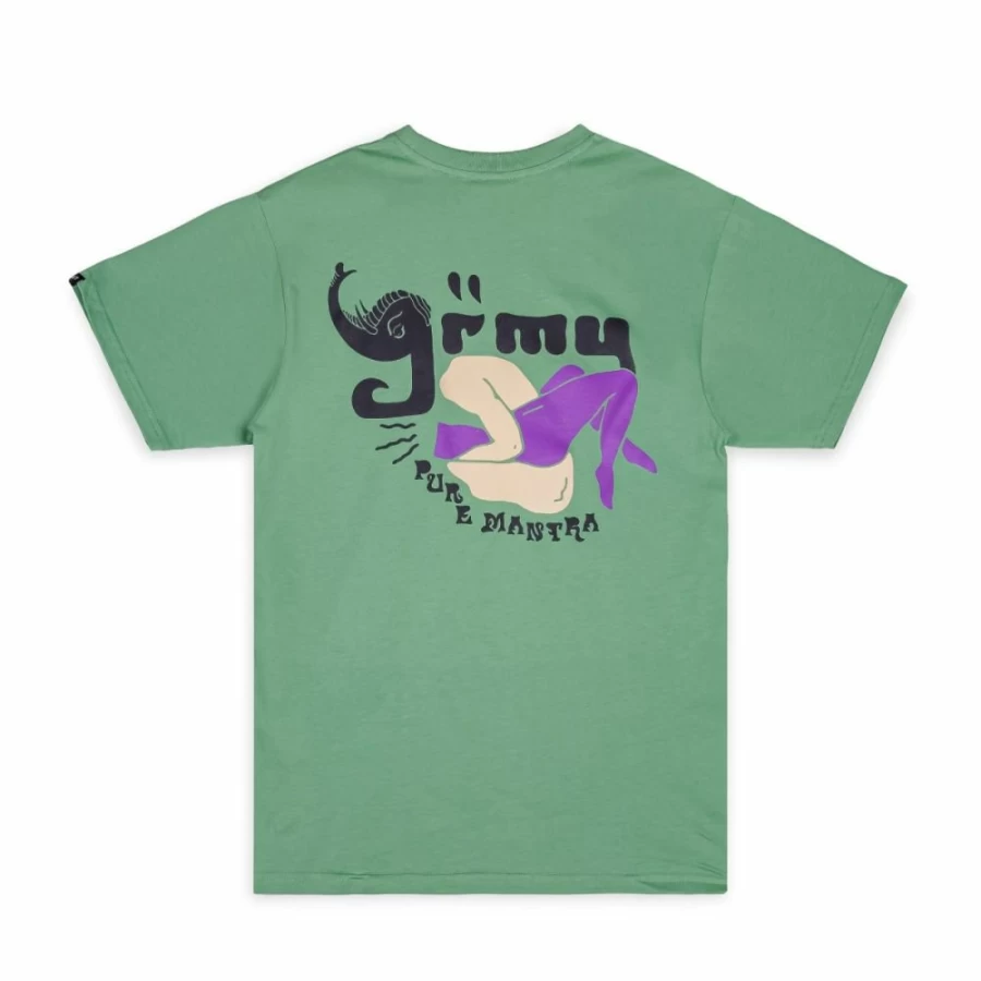 Grimey "Lust Mantra" Green Graphic T-Shirt - Fall 2022 Collection