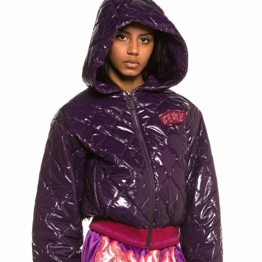 Grimey Purple Bomber Jacket | Fire Yoga Streetwear | FW20 Collection