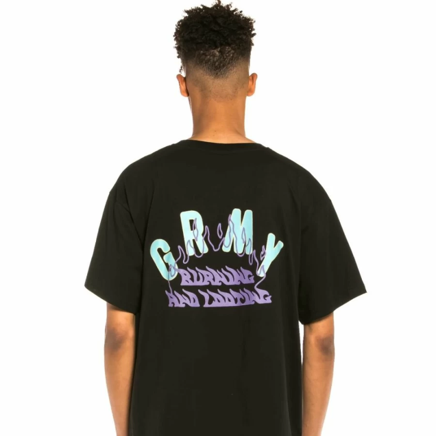 Grimey "Burn The Fire" Black Graphic T-Shirt - Summer 2022 Collection