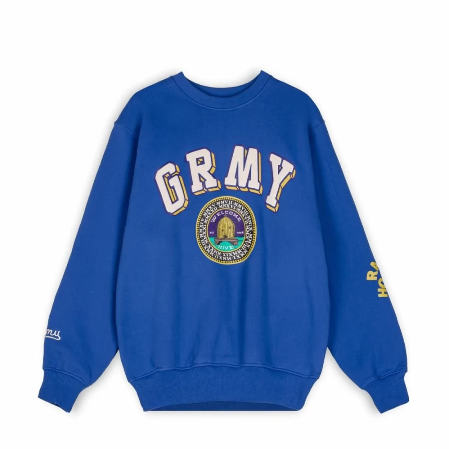 Grimey "Hive" Crewneck Sweatshirt - Blue - Fall 2022 Collection - Streetwear Hoodie