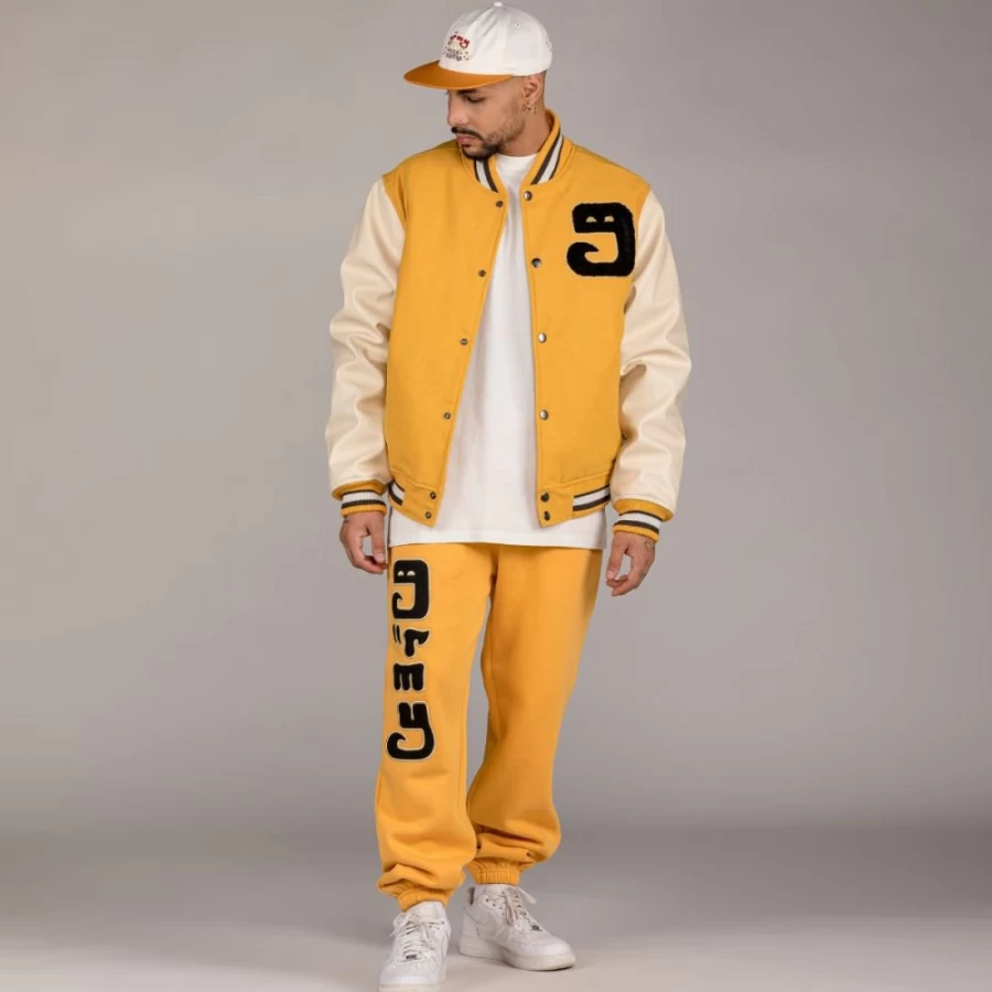 Grimey Lust Mantra Yellow Pants and Jacket Set - Fall 2022 Collection