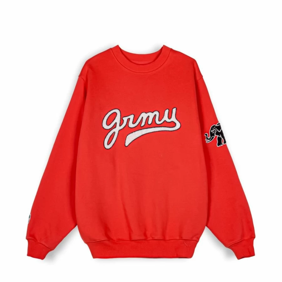 Grimey Vintage Clout Grimey Hoodie - Red Retro Streetwear Sweatshirt for Men & Women Spring 2023