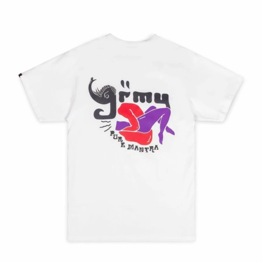 Grimey "Lust Mantra" White Graphic T-Shirt - Fall 2022 Collection