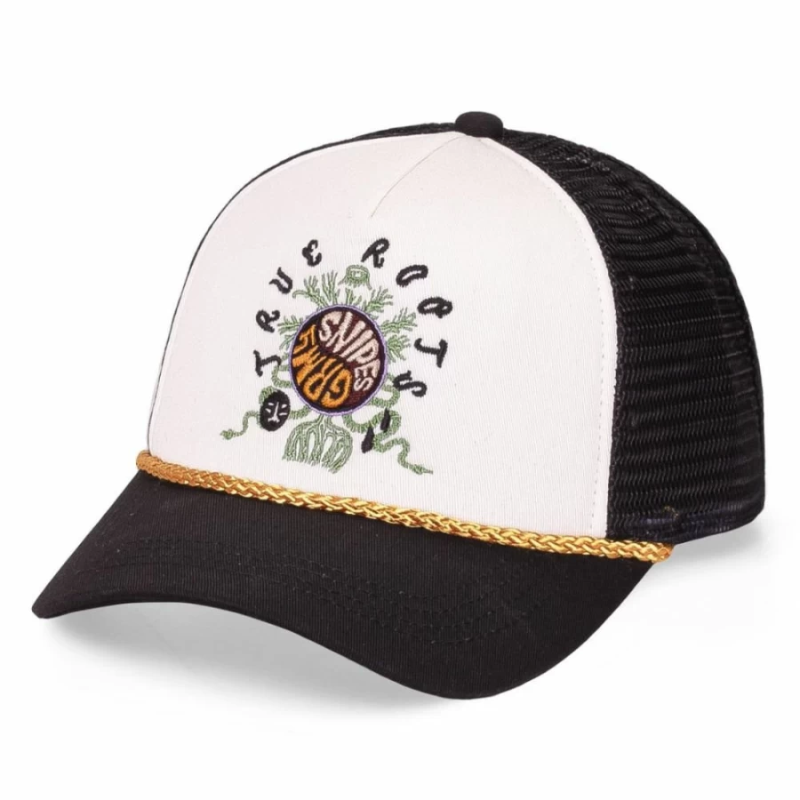 Grimey Snipes X True Roots Trucker Hat - Black Adjustable Baseball Cap - Fall 2021 Collection