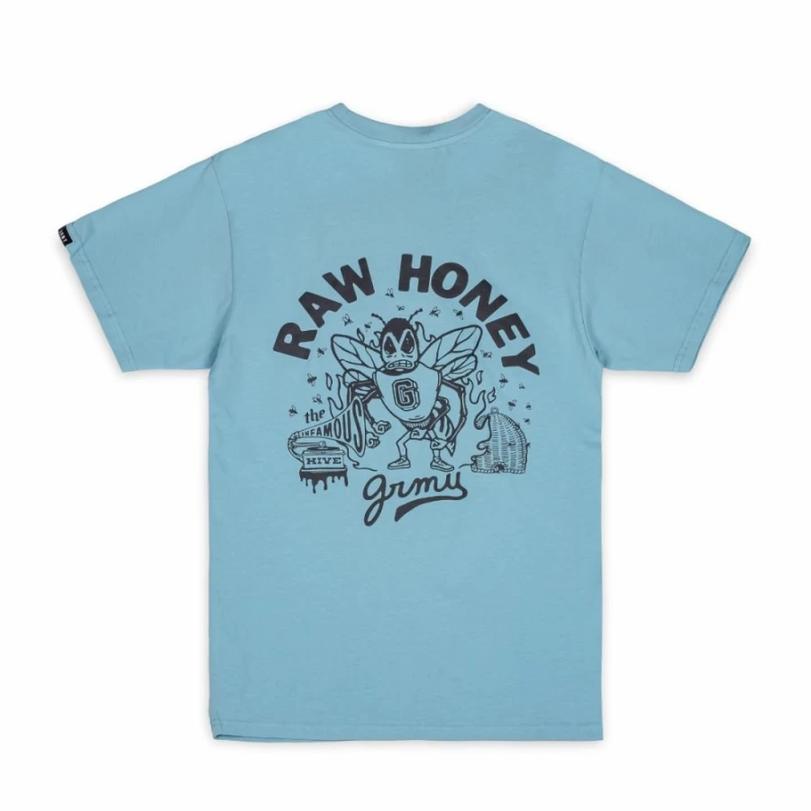 Grimey Hive Graphic T-Shirt for Men - Blue Casual Tee - Fall 2022 Collection