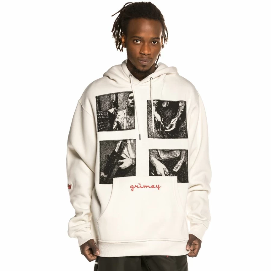 Grimey X Gzuz Hoodie Sudadera Con Capucha Blanca - Spring 2021 Collection