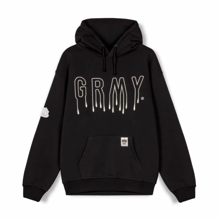 Grimey Vintage Hoodie - Black Retro Sudadera with Capucha for Men & Women FW23 Collection