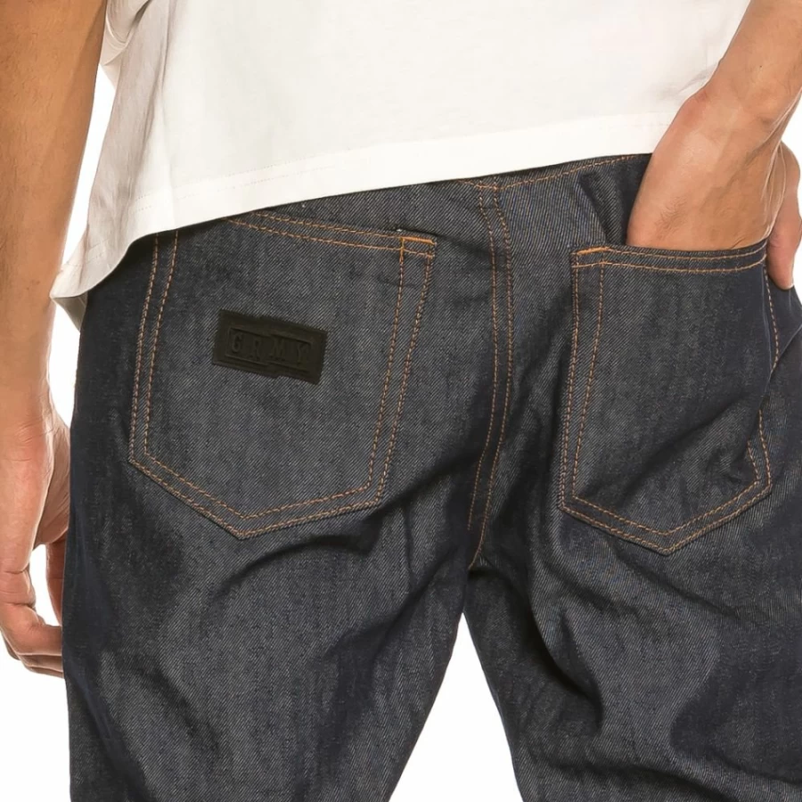 Grimey Yanga Regular Fit Raw Denim Jeans in Indigo for Men SS20 Collection