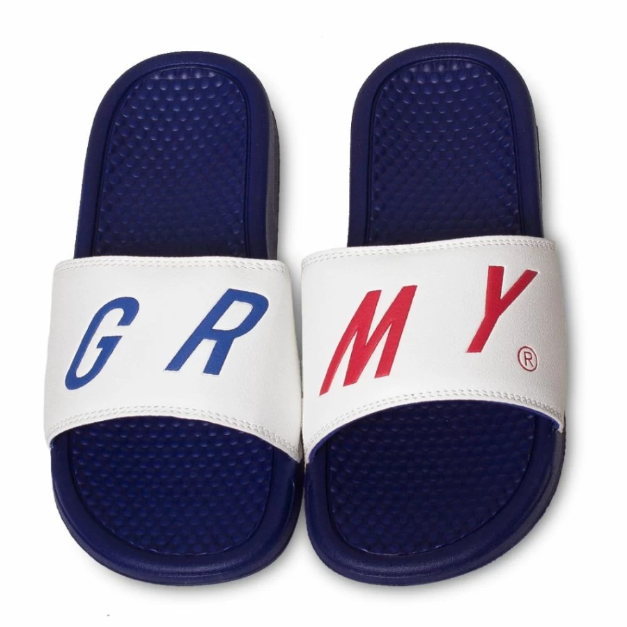 Grimey Happy End F.A.L.A SS19 White Sandals - Men's/Women's Casual Slide Flip Flops