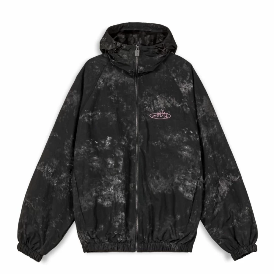 Grimey Vintage Tie-Dye Melted Stone Washed Denim Jacket in Black - FW23 Collection