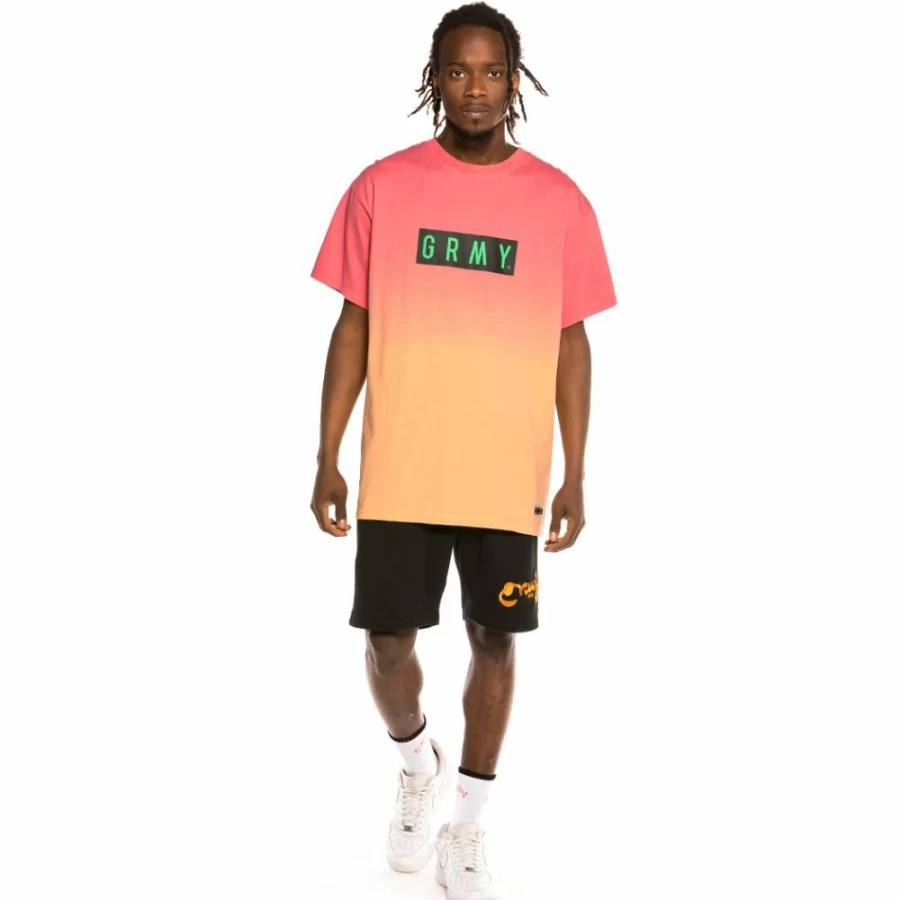 Grimey "Hope Unseen" Grime Shorts & "Frenzy" Graphic Tee - Black & Pink - Summer 2021 Collection
