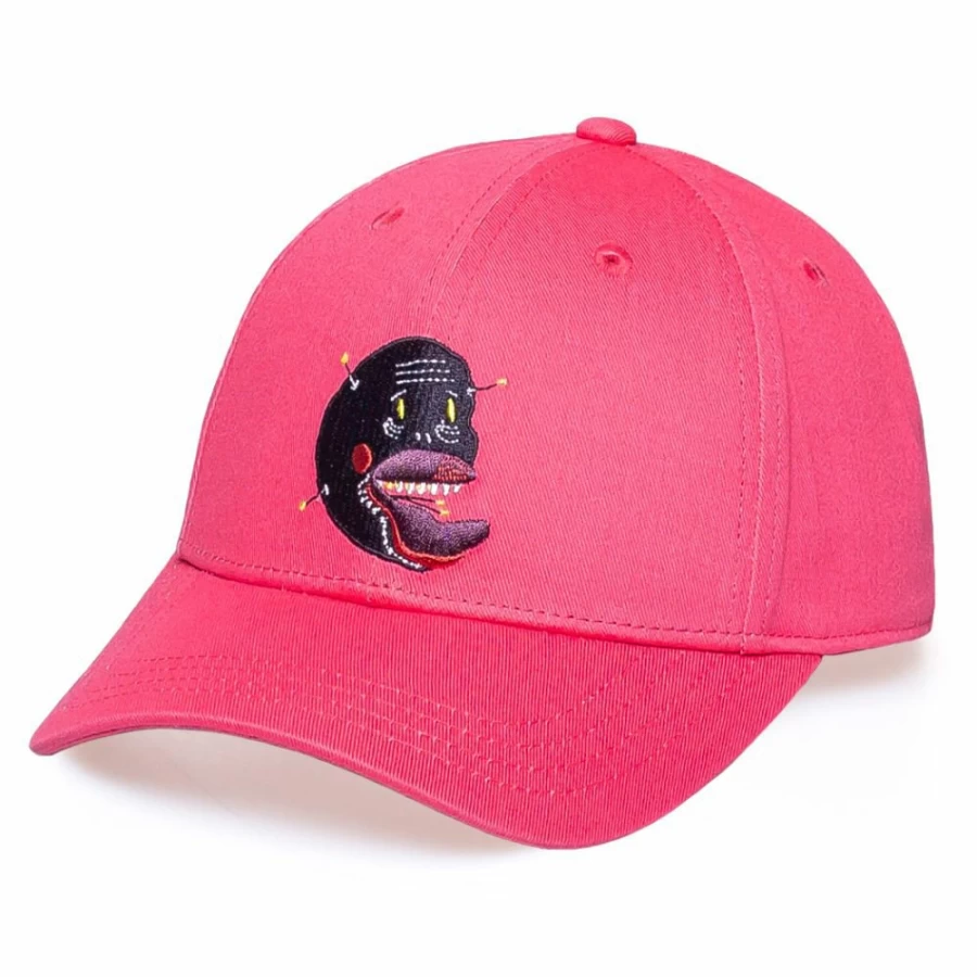 Grimey Pink Curved Visor Cap "Liveution" - Spring 2021 Hip Hop Streetwear Hat