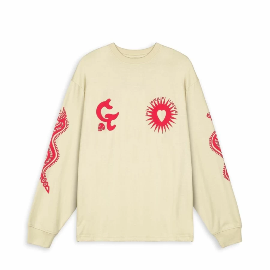 Grimey Panic Long Sleeve T-Shirt Cream SS24 Streetwear Fashion Top