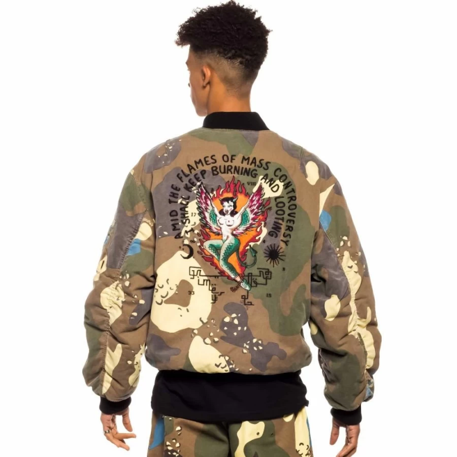 Grimey Camo Bomber Jacket - Spring 2022 - Streetwear Coats for Men & Women