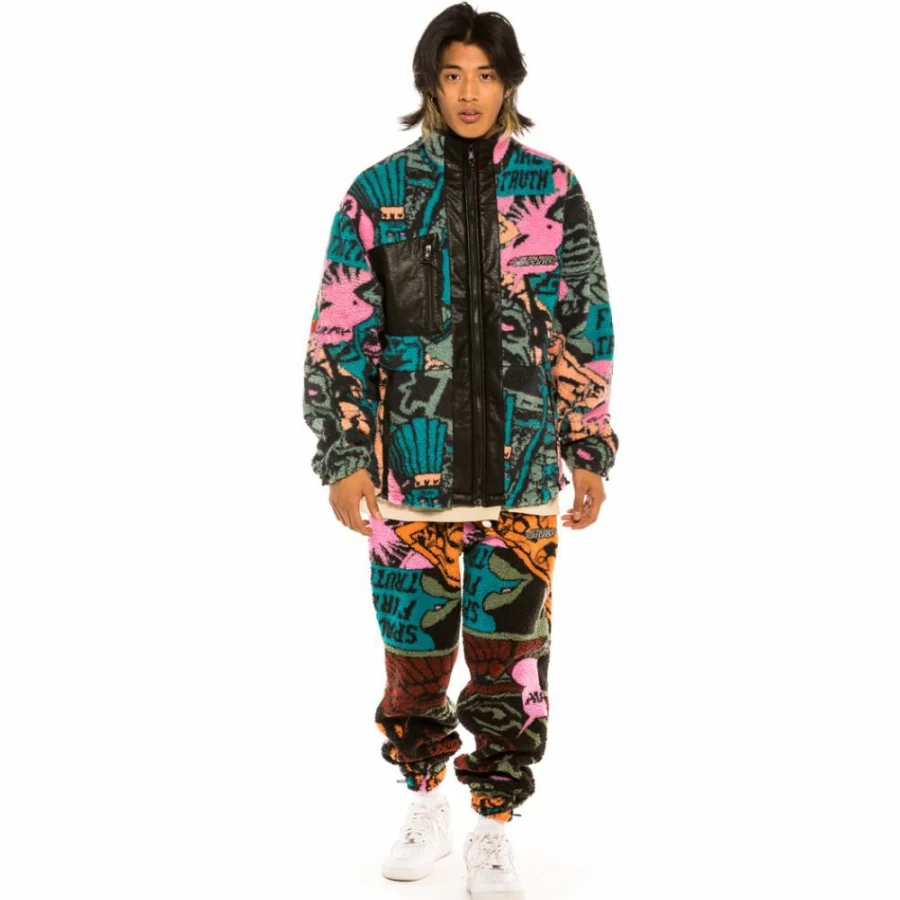 Grimey Blue Space Lady Sherpa Jacket - Cozy Winter Fleece Outerwear for Women - Fall 2021 Collection