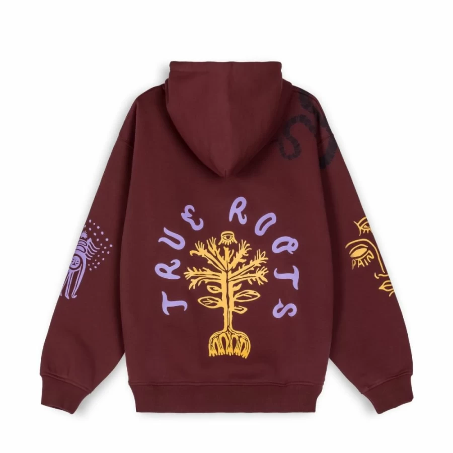 Grimey True Roots Snipes Collaboration Hoodie - Brown Pullover Sweatshirt - Fall 2022 Collection