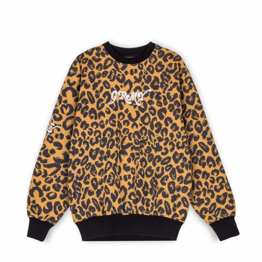 Grimey Westbound Leopard Print Crewneck Sweatshirt - Fall 2022 Fashion Trend