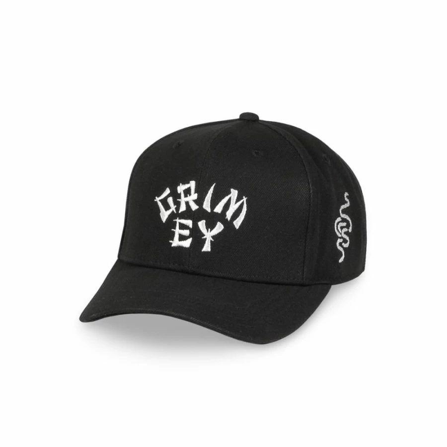 Grimey Lucky Dragon Snapback Hat - Black Adjustable Baseball Cap for Men & Women - SS24 Fashion Trend