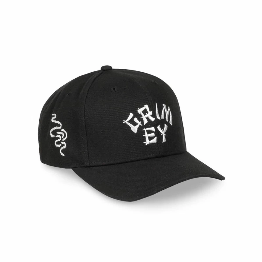 Grimey Lucky Dragon Snapback Hat - Black Adjustable Baseball Cap for Men & Women - SS24 Fashion Trend