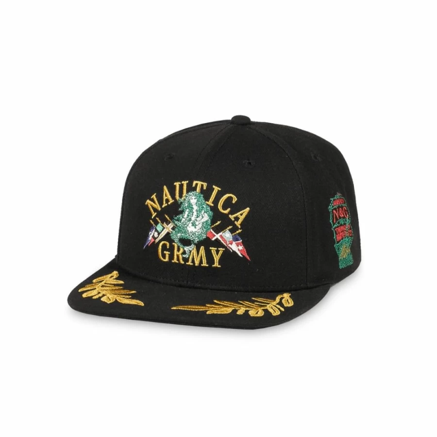 Grimey Mighty Harmonist Nautica X Grimey Snapback Cap - Black - SS24 Collection