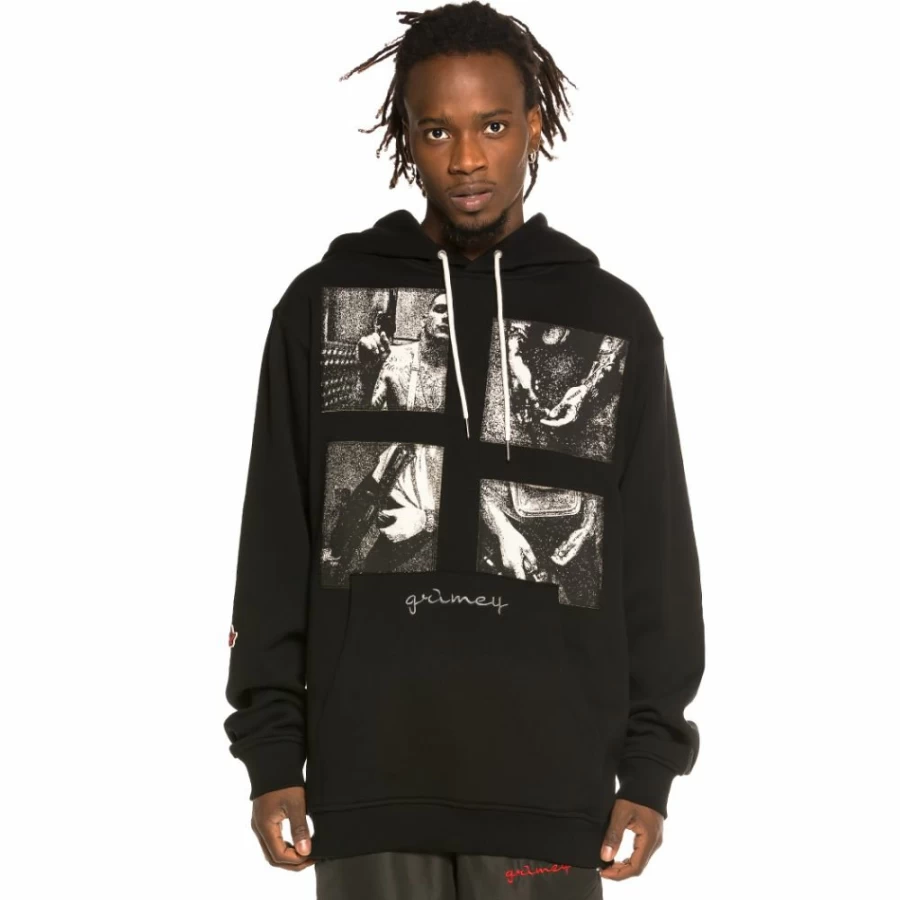 Grimey X Gzuz Black Hoodie - Grimey Brand Hooded Sweatshirt - Spring 2021 Collection