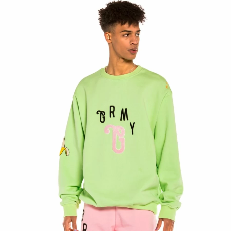 Grimey Jungle Punch Green and Pink Short Sleeve T-Shirt & Crewneck Set - Spring 2022 Collection