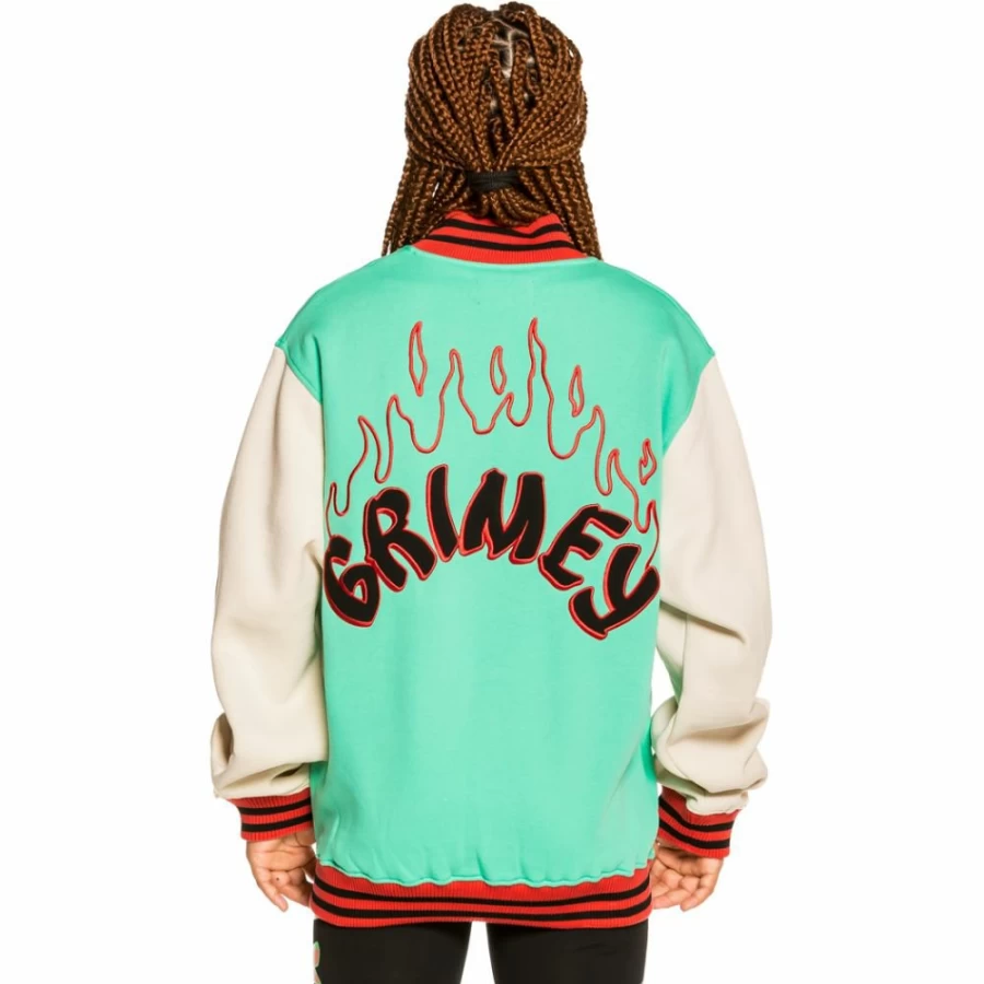 Grimey Unisex Crewneck Sweatshirt "Singgang Junction Grmy" - Green Hoodie, Fall 2021 Collection