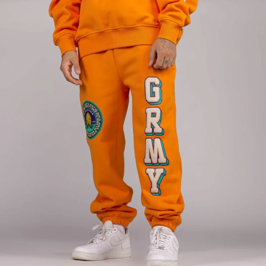 Grimey Hive Heavyweight Pack Grimey Pant and Crewneck Set - Orange - Fall 2022 Collection